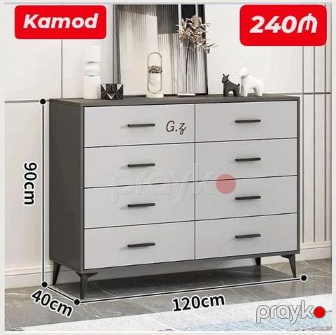 Kamod – 8 çekmecəli müasir komod Ölçülər: - En: 120 sm - Hündürlük — Digah