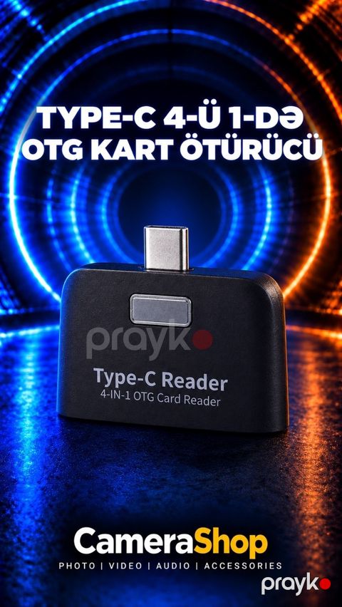 Type‑C 4‑ü 1‑də OTG kart ötürücüsü — Bakı