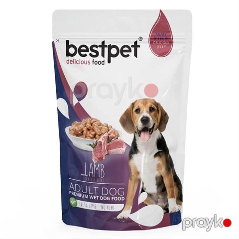 Yetkin itlər üçün nəm yem Bestpet, quzu əti ilə, 100 q — Bakı