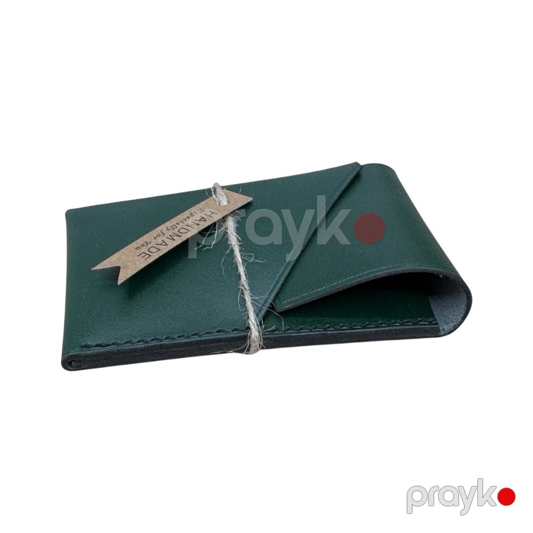 Pul kisəsi F90, dəri, yaşıl, 6.5x9.7 sm — Mallar, Bakı (2)