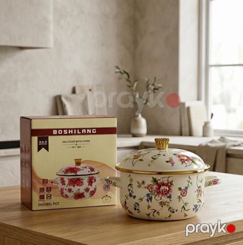 Qazan NT87456, paslanmayan polad/mina, 2.5 l, 20 sm — Bakı