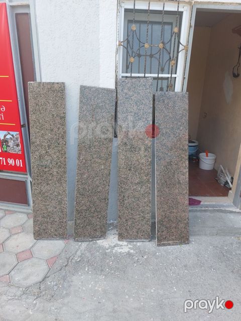 Qranit pilləkən/örtük plitələri - Material: təbii qranit, cilalanmış — Bakı