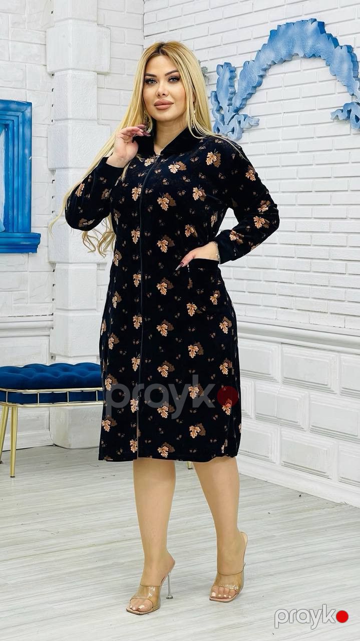 Ev xələti, qara, velür, ölçü 6XL — Mallar, Bakı (2)