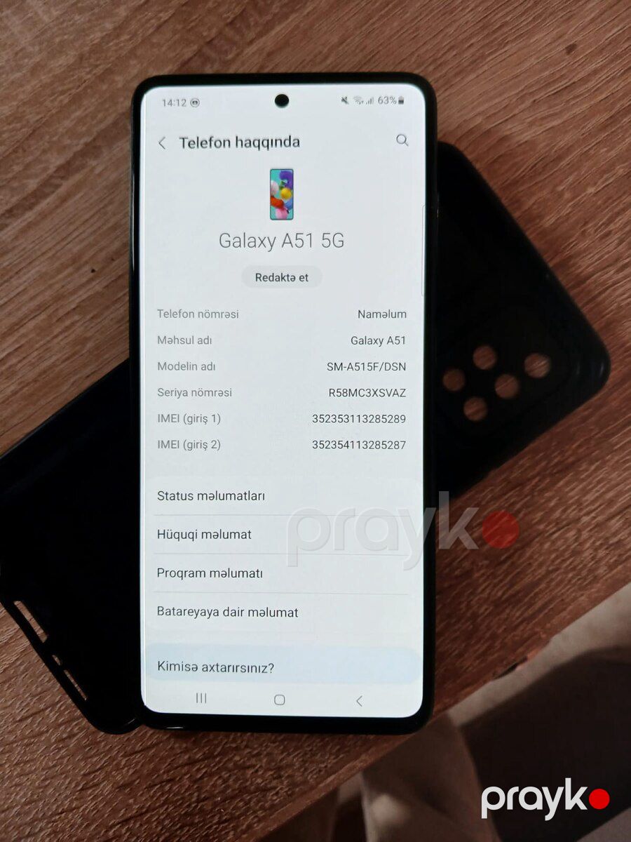 Samsung Galaxy A51 5G Prism Cube Black 128GB/6GB — Smartfonlar, Bakı (6)