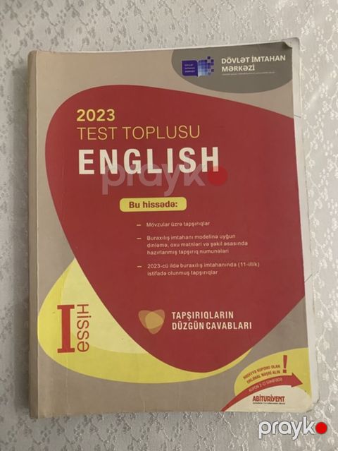 İngilis dili Testlər 11-ci sinif, DİM, 1-ci hissə, 2023 il — Bakı