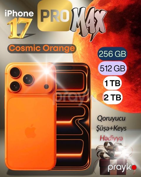 Apple iPhone 17 Pro Max Cosmic Orange 256GB/12GB — Bakı