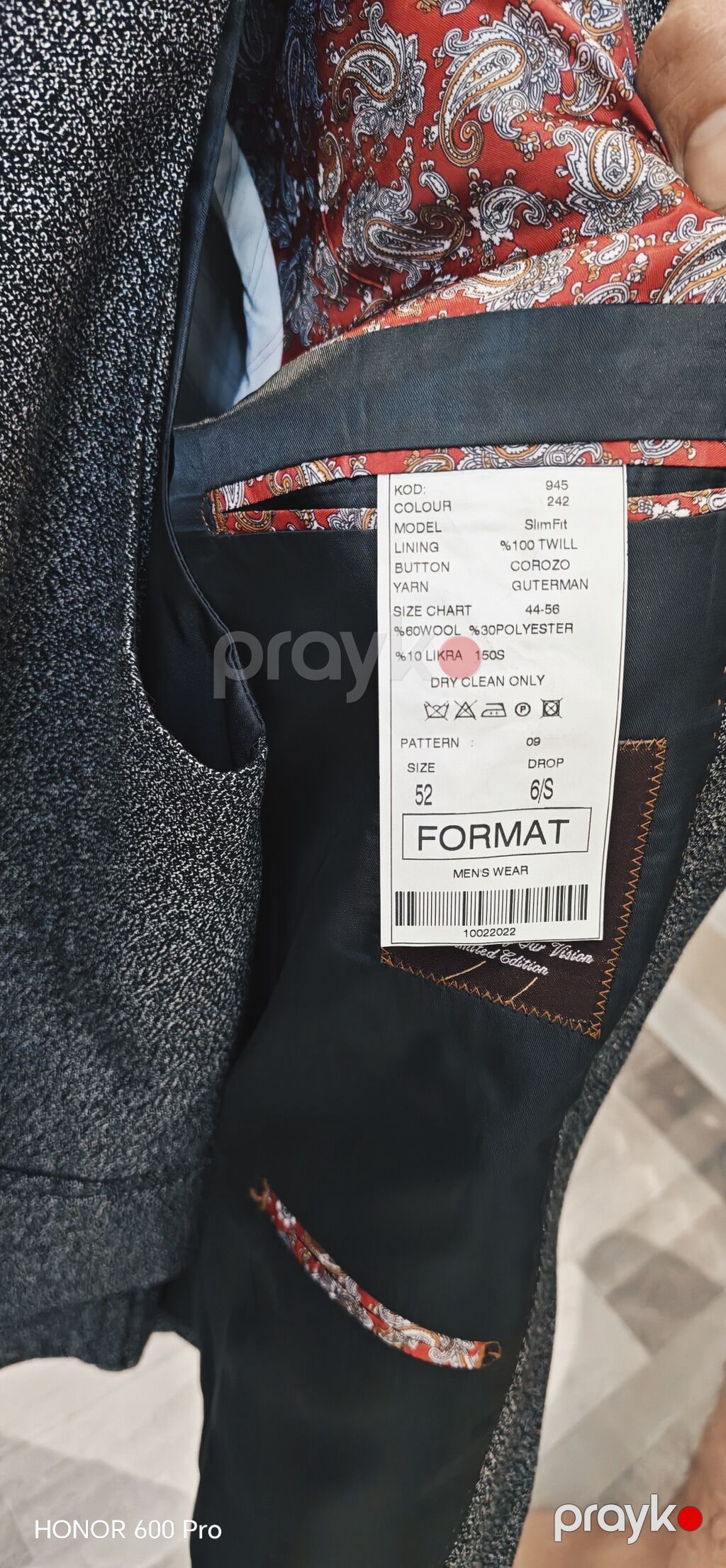 Format Men’s Wear kişi dəst kostyum – pencək + jilet - Model: Slim — Kostyum, Bakı (3)
