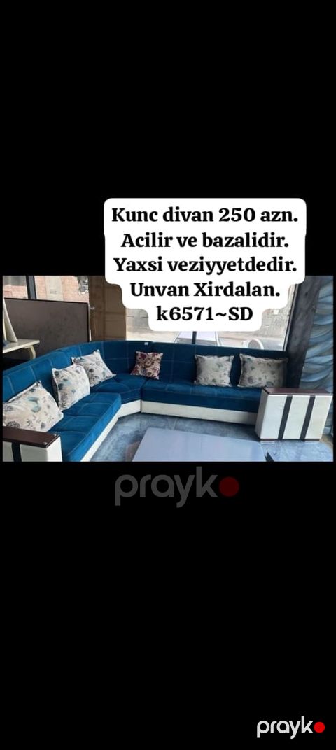 Kunc divan 250 azn. Acilir ve bazalidir. Yaxsi veziyyetdedir. Unvan — Digah