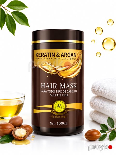 Saç maskası Arizona Hair Care Professional Keratin & Argan, 1000 ml — Bakı