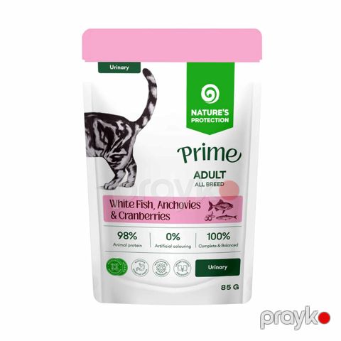 Nəm yem Nature's Protection Prime Urinary, yetkin pişiklər üçün balıq ilə 85 q — Bakı