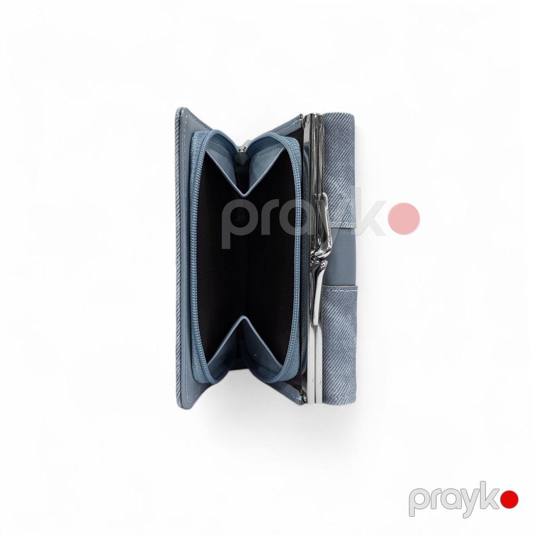 Pul kisəsi qadınlar üçün Love and Freedom, mavi, poliuretan, 8 sm — Mallar, Bakı (3)