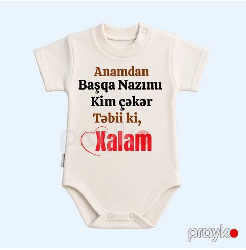 Bodi Nazımı Xalam çəkər, ağ, pambıq, ölçü 3-6 ay — Bakı