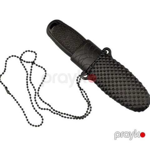 Bıçaq Xamilyon, qara örtüklü, 420 paslanmayan polad, G10 tutacaq, plastik qabıq və metal top zəncir - prl_991130 — Bakı