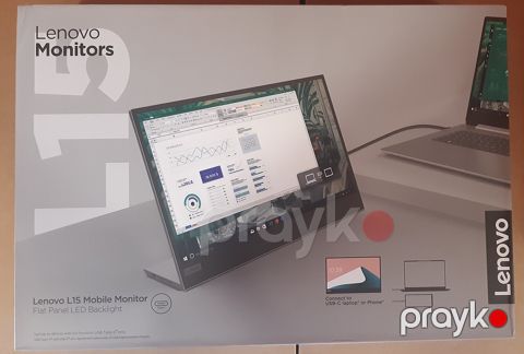 Lenovo L15 Portativ Monitor Type-C 15.6" FHD (Tam Yeni / Open Box) — Bakı