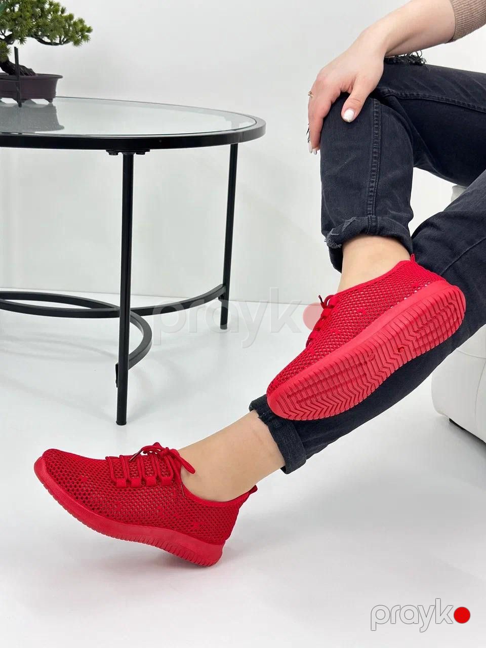 Qadınlar üçün slipon w-150-4, qırmızı, parça, ölçü 38 2.3 — Mallar, Bakı (3)