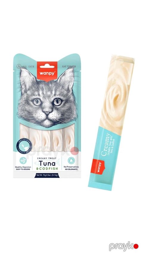 Pişiklər üçün krem, Wanpy tuna balıqı dadında, 5 əd — Bakı