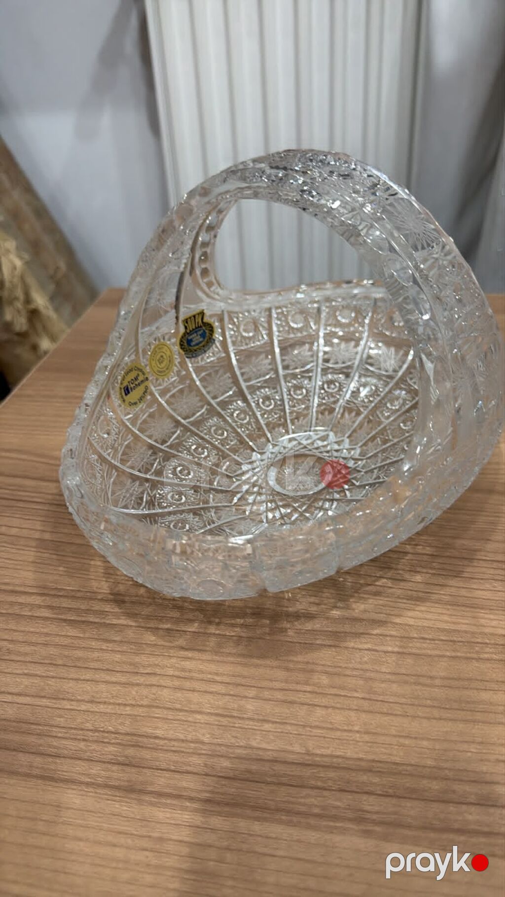 Kəpənək formalı şüşə/kristal səbət qab Material: qalın şüşə – kəsim — Süfrə qabı, Bakı (2)