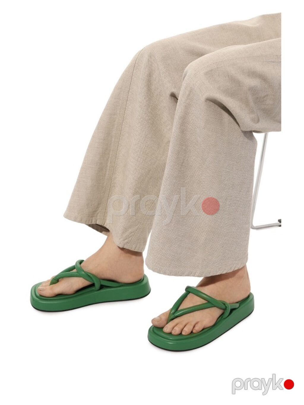 Erıka Cavallını qadın sandaleti – yaşıl - Model: barmaqarası — Sandal, Bakı (2)