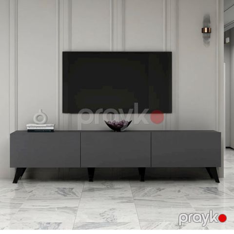 TV üçün tumba Allrol ev_12115491, Ldsp, antrasit, 180x45x35 sm — Bakı
