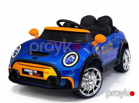 Uşaq elektrik avtomobili ABC_Mini Cooper_1166, mavi — Bakı
