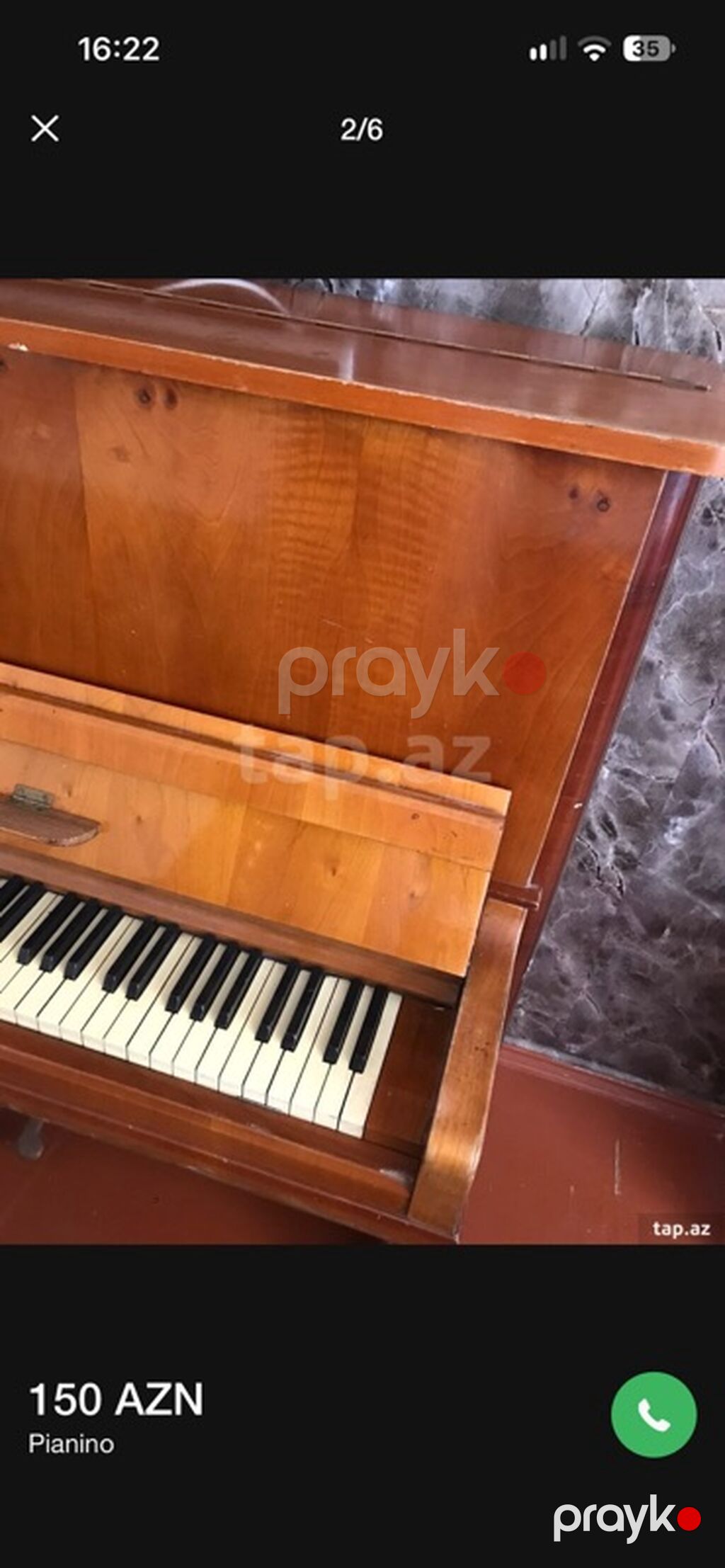 Pianino – dik modellə, klassik taxta korpuslu. - Korpus: cilalanmış — Pianino və digər klaviş alətləri, Xırdalan (5)