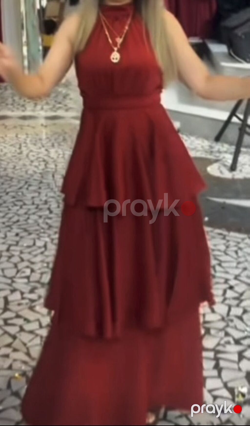 Bordo rəngdə uzun ziyafət/gecə geyimi 150 AZN alınıb.Sadəcə 1 dəfə — Axşam paltarları, Xırdalan (2)