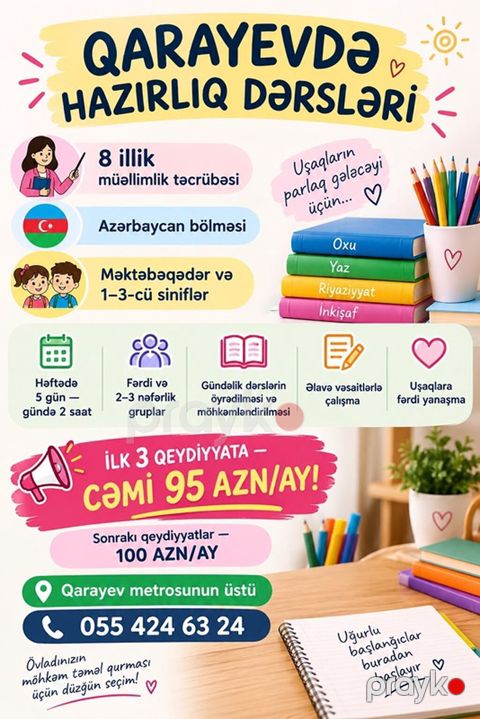 Məktəbəqədər və ibtidai sinif hazırlığı, Azərbaycan dili — Bakı