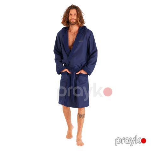Kişilər üçün hamam xələti Decathlon Dec_5265565, tünd göy, başlıqlı, mikrofibra, ölçü XL — Bakı