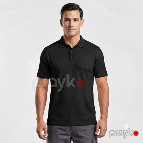 Kişilər üçün polo, qara, pambıq, ölçü M — Bakı