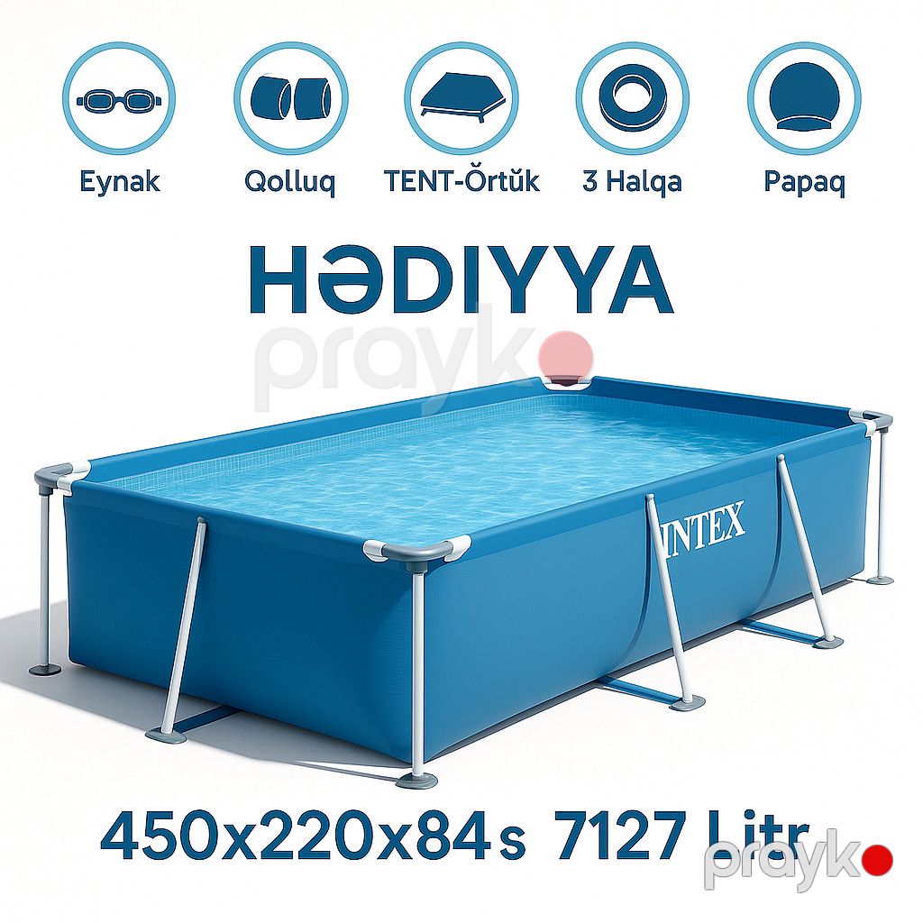 Karkaslı hovuz Intex 28273Gift, 7127 l, göy, 450x220x84 sm — Hovuzlar, Bakı (2)