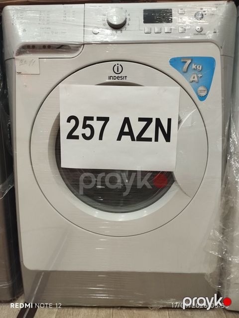 Indesit önyükləməli paltaryuyan maşın - Tutum: 7 kq - Enerji sinfi — Bakı