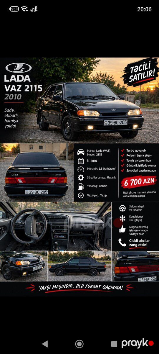 Lada (vaz) 2115, 2010 il — Avtomobillər, Bakı (3)