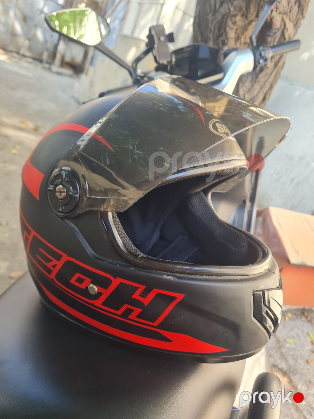 Moto dəbilqə – tam üzlü (full-face) model + interkom - Brend: Safe — Motosiklet geyimi, Bakı (2)