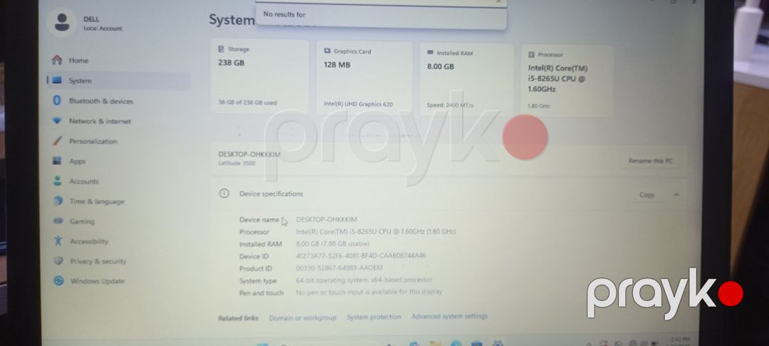 Noutbuk Dell Core i5 8 Gen — Noutbuklar, Bakı (2)