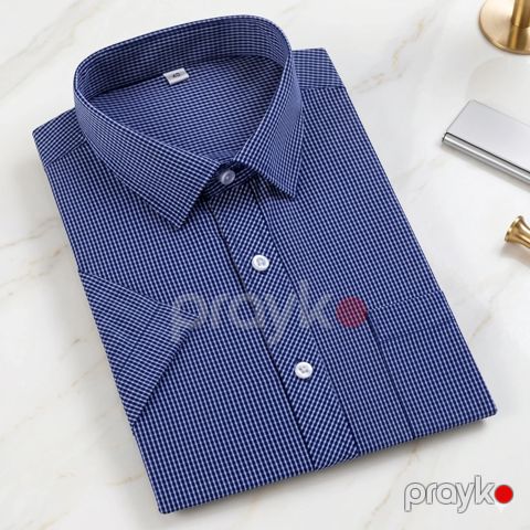 Kişilər üçün qısaqol köynək 58-1368, göy, pambıq/viskoz, ölçü XL — Bakı