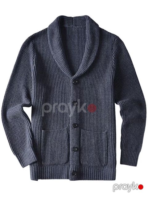 Kişi kardiqanı 0286, tünd göy, akril/neylon, ölçü 3XL — Bakı