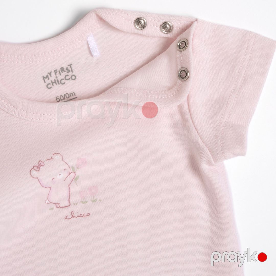 Qızlar üçün 2 ədədli bodi dəsti Chicco 9102697000000-15, çəhrayı, pambıq, ölçü 6 ay — Mallar, Bakı (3)