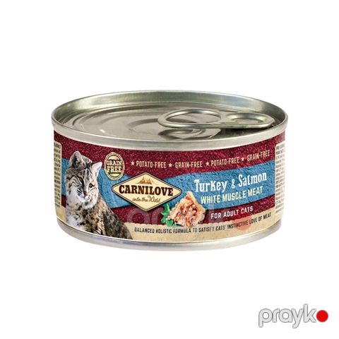 Konserv Carnilove Cat Turkey&Salmon yetkin pişiklər üçün, hind quşu və qızılbalıq ilə, 100 q — Bakı