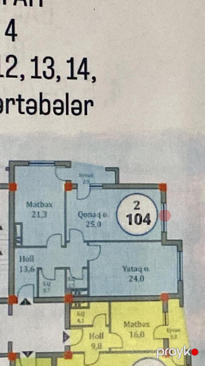 Satılır 2 otaqlı yeni tikili 104 m² — Mənzil, Bakı (5)