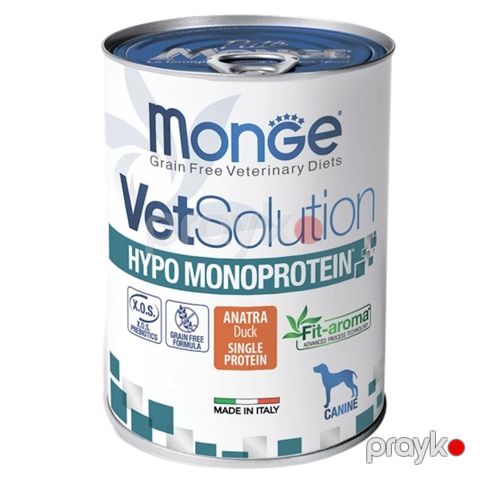 İtlər üçün nəm yem Monge VetSolution Hypo Monoprotein Duck, 400 q — Bakı