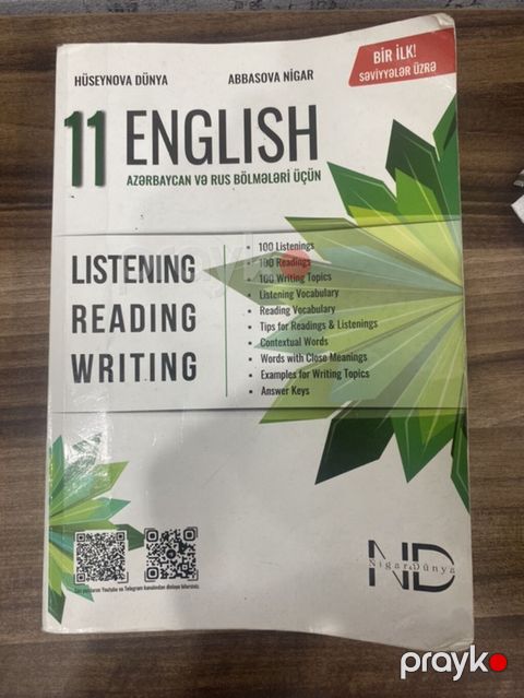 Məhsul: 11 English – Listening, Reading, Writing (Azərbaycan və rus — Bakı