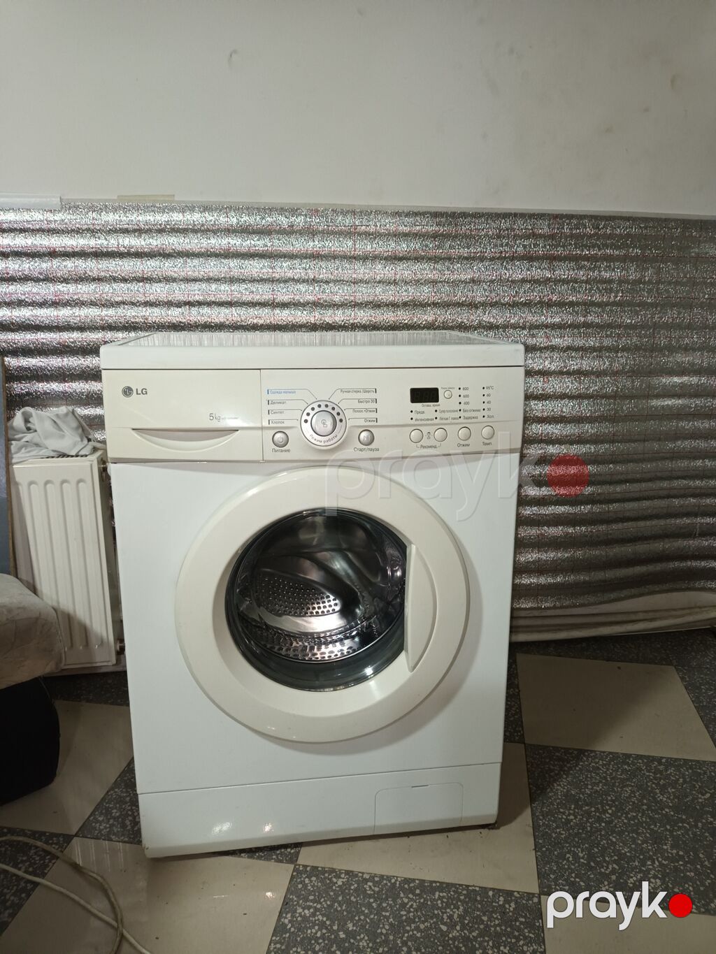 LG avtomatik paltaryuyan maşın – ön yükləməli, 5 kq tutum. Tam işlək — Çamaşır maşınları, Bakı (2)