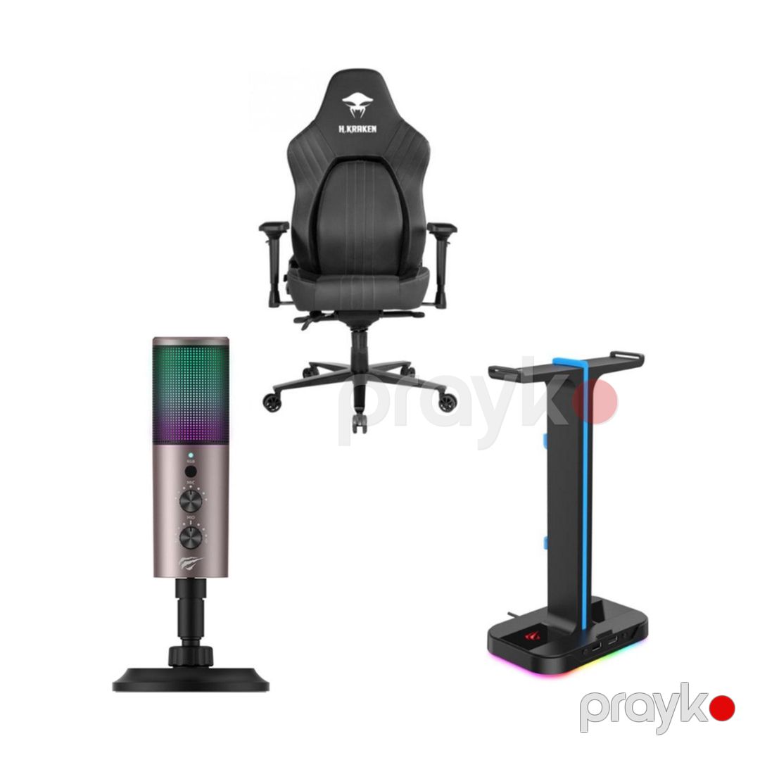 Havit kombo - Meteor Gaming Chair + Havit GK61 Microphone + Havit TH650 Stand — Periferik cihazlar, Bakı (2)