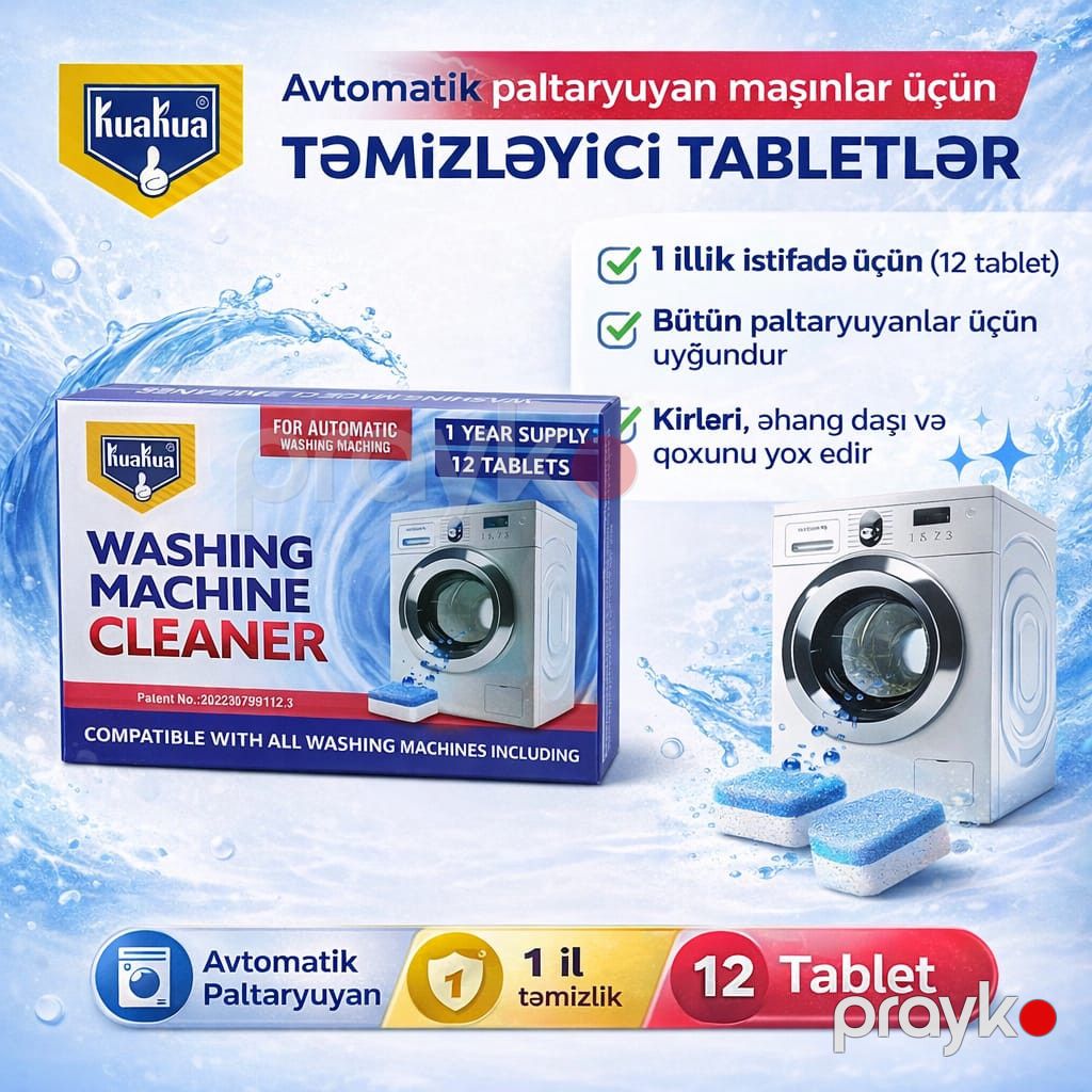Həblər paltaryuyan maşınların təmizlənməsi üçün KuaKua, 12 əd — Mallar, Bakı (2)