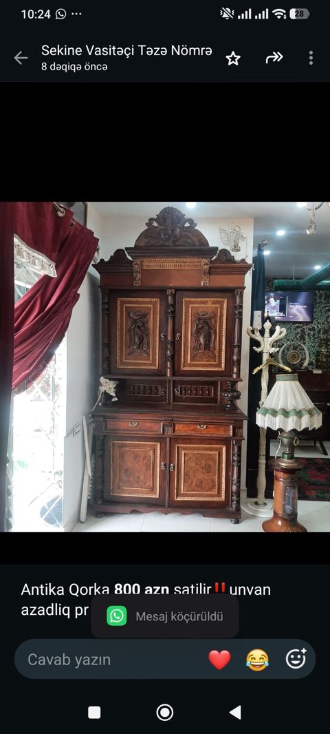 Antika Qorka *800 azn* satilir‼ unvan azadliq pr 2483 sekine — Aişə Xanım — Туалетные столики и консоли