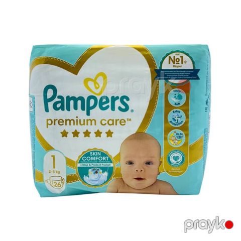 Uşaq bezləri Pampers Premium Care N1 26 ədəd 2-5 kq — Bakı