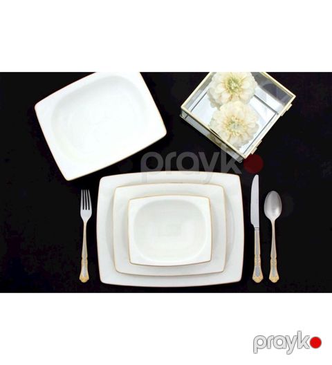 Nahar dəsti Porland Riva 04PLM005425, 24 parça, 6 nəfərlik, farfor, ağ — Bakı