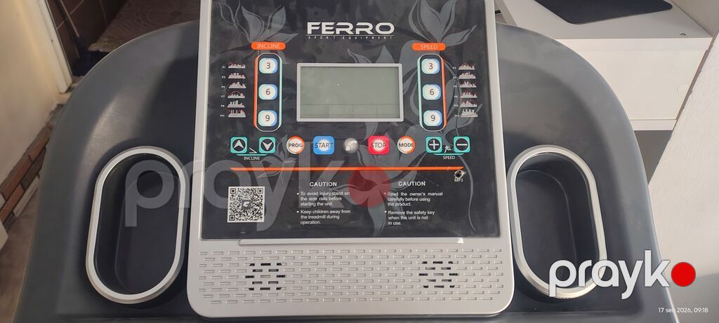Ferro Fitness elektrik qaçış trenajoru Xüsusiyyətlər: - Marka/model — Koşu simulyatorları, Masazır (3)