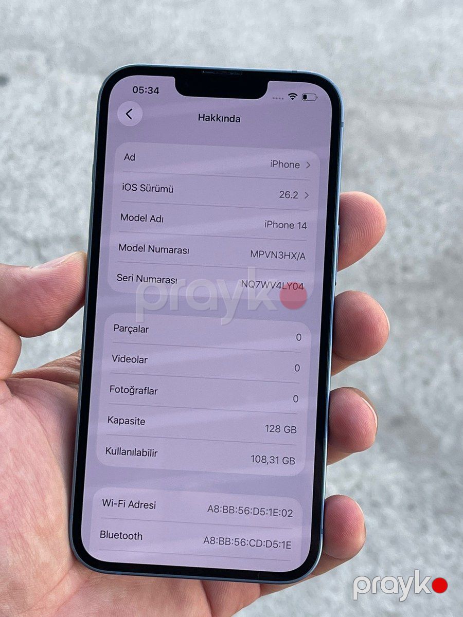 Apple iPhone 14 Blue 128GB/6GB — Smartfonlar, Bakı (7)