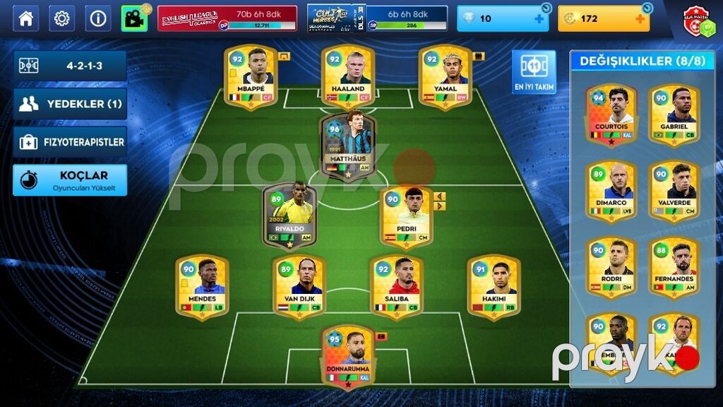 DLS 24 oyun hesabı – güclü klub və nadir kartlar - Oyun: Dream League — Digər, Yardımlı (3)